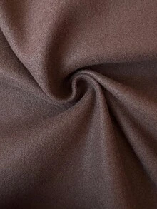 SHEIN Elenzya 秋冬复古巧克力色披肩领夹克 - 棕色 - 查看 7