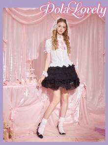 Dola Lovely 女士经典复古玛丽珍圆头花卉图案高跟鞋 - 黑色 - 查看 2