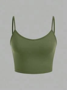 SHEIN EZwear 3 piezas de tops de tirantes cortos y ajustados para mujer, perfectos para el verano - Multicolor - Ver 10