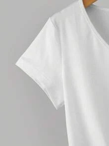 INAWLY 3 件套女式 V 领短袖 T 恤，百搭户外休闲简约风格，经典黑色、白色、酒红色，夏季 - 彩色 - 查看 5