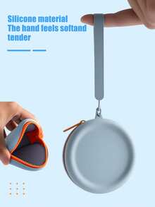 Joivida 1 Chiếc túi đựng đồ tròn độc đáo, vừa là ví đựng tiền xu vừa là móc khóa. Được làm từ silicon, mang phong cách tối giản hiện đại, cực kỳ nhẹ và dễ mang theo. - Nhiều màu - Xem 5