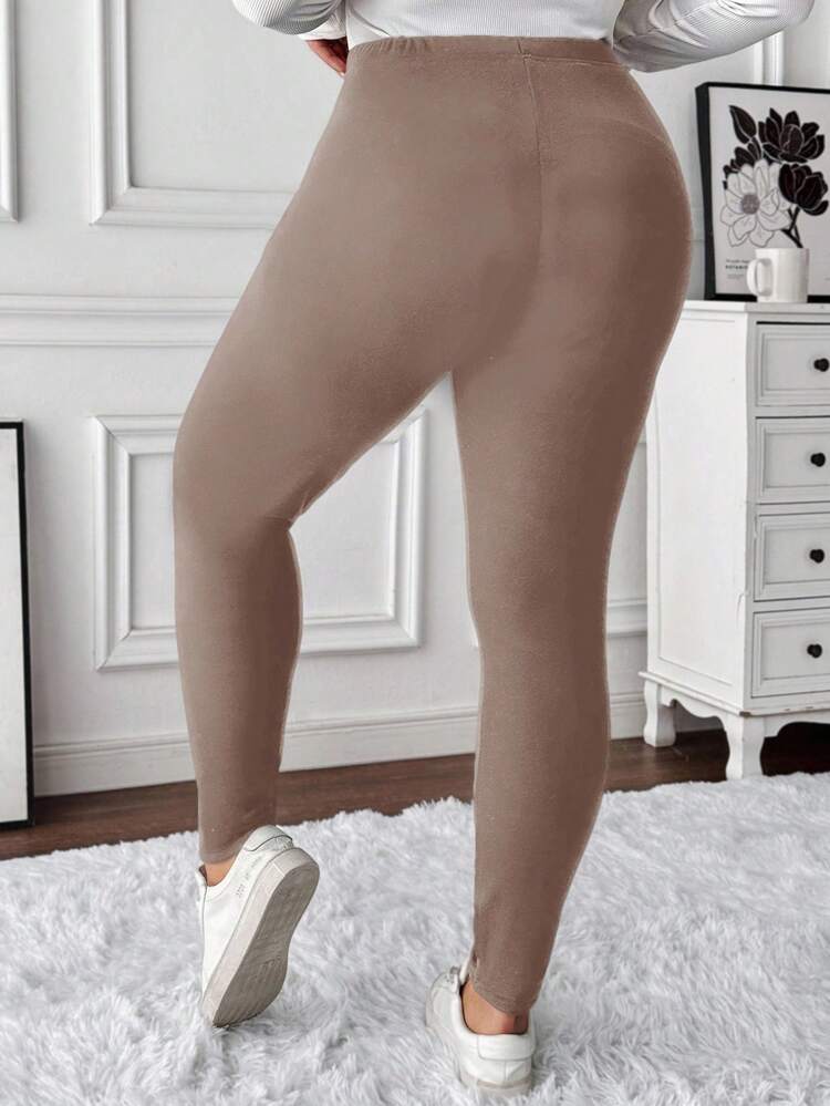 Leggings thermiques slim femme de couleur unie, confortables et agréables à la peau. Leggings slim grande taille, leggings chauds, leggings courts pour femmes, leggings thermiques, leggings douillets, bas douillets pour femmes