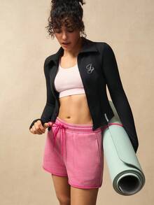 VARSIVA Women's Solid Color Minimalist Casual Long Sleeve Sports Jacket Long Sleeve Gym Tops - Multicolor - View 2