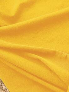 SHEIN LUNE 女士休闲莲花印花露背背心，适合夏季 - 薑色 - 查看 5