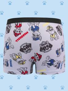 SHEIN | PAW Patrol 男童舒适透气柔软狗狗印花短裤 - 藍白色 - 查看 8
