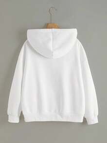 INAWLY 女士休闲连帽字母印花长袖外套，适合秋冬季，运动衫