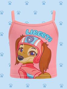 SHEIN | PAW Patrol 3pcs Young Girl  Cute Cartoon Dog Puppy Print Camisole Top , Kawaii,Cute,Sweet,Character Tank Tops,Suitable For Everyday Wear, Girls Tanks Multipack, Girl Tanks Fall Winter - Multicolor - View 6