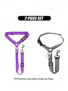 1pc Pet Car Seat Belt Retractable Leash, Heavy Duty Dog Harness Seatbelt - Ideal Pet Family Essential - Black - View 34