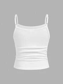 Girlism 3件套少女修身休闲运动吊带背心基础款上衣女童背心多件装女童吊带背心3件装上衣背心少女背心带胸罩 - 藏蓝色 - 查看 9