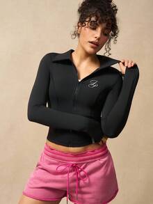 VARSIVA Women's Solid Color Minimalist Casual Long Sleeve Sports Jacket Long Sleeve Gym Tops - Multicolor - View 11
