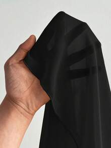 Viva Relle Plus-Size Women's Ruffled Deep V-Neck Strapless One-Shoulder A-Line New Year Dress - Black - View 8