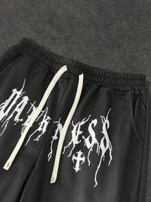 Manfinity EMRG Men's Figure & Letter Print T-Shirt And Pants Set - Multicolor - View 3