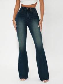 EURMUSE Quần Jeans Denim Thường Ngày Phong Cách Retro Cho Nữ - Màu xanh ngọc - Xem 5