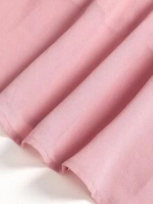 SHEIN Pitira 少女派对装粉色连衣裙，优雅，荷叶边领口，婚礼，婚礼宾客，花童，戒指男孩，派对礼服 - 粉色 - 查看 5