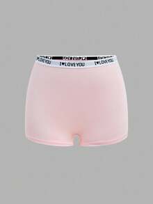 3pcs/Pack Dozemod Kids Teen Girls' Minimalist Comfortable Letter Graphic Elastic Waist Briefs - Multicolor - View 10