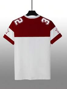 Manfinity Homme 男士撞色圆领短袖T恤 - 彩色 - 查看 2