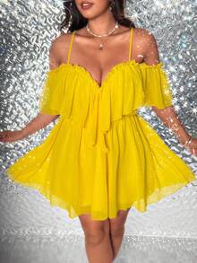 Viva Relle 大码无袖纯色简约连衣裙，适合夏季