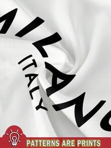 Camiseta de tirantes casual con eslogan gráfico de cuello redondo para mujer, adecuada para el verano - Blanco - Ver 4
