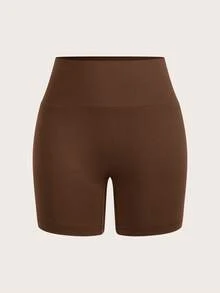 SHEIN EZwear 2入組女式短款緊身休閒短褲，適合夏季穿著