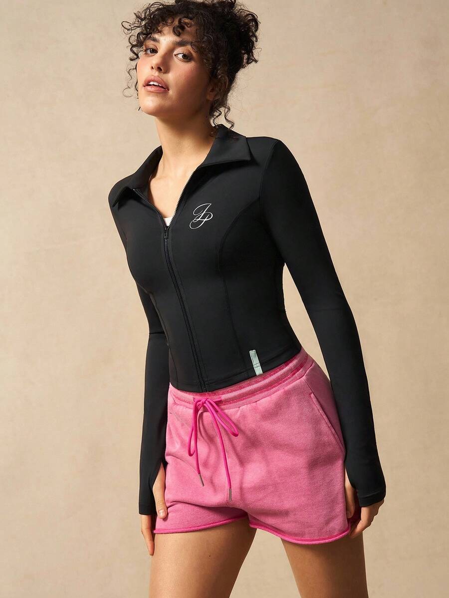 VARSIVA Women's Solid Color Minimalist Casual Long Sleeve Sports Jacket Long Sleeve Gym Tops - Multicolor - View 1