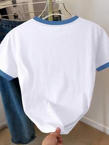 Resyla 女士风景印花圆领短袖T恤 - 白色 - 查看 2