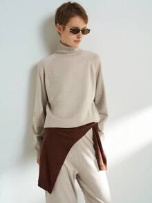 Airaco Women Casual Solid Color Long Sleeve Top And Pants Two Pieces Set