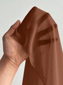 Viva Relle Plus Size Summer Elegant Off-Shoulder Ruffle Hem Dress - Brown - View 8