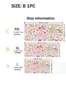 可爱花卉图案游戏鼠标垫大号桌垫，带防滑橡胶底座，非常适合办公室和家庭使用，是送给男朋友/女朋友的理想礼物，35.4X15.7 英寸桌垫和鼠标垫套装大号鼠标垫，适合办公桌返校使用 - 彩色 - 查看 6