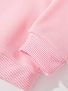 SHEIN Girls Casual Fashionable Creative Cartoon Cup Ballet Girl Heart Graphic Print Basic Crew Neck Sweatshirt Ballerina Sweatshirt Pink Sweatshirt For Girls Graphic Sweatshirt For Kids Girls Sweatshirts For Kids Fall Winter