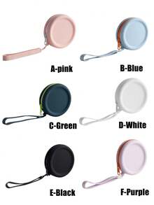 Joivida 1 Chiếc túi đựng đồ tròn độc đáo, vừa là ví đựng tiền xu vừa là móc khóa. Được làm từ silicon, mang phong cách tối giản hiện đại, cực kỳ nhẹ và dễ mang theo. - Nhiều màu - Xem 3