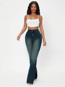 EURMUSE Quần Jeans Denim Thường Ngày Phong Cách Retro Cho Nữ - Màu xanh ngọc - Xem 7