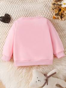 SHEIN Girls Casual Fashionable Creative Cartoon Cup Ballet Girl Heart Graphic Print Basic Crew Neck Sweatshirt Ballerina Sweatshirt Pink Sweatshirt For Girls Graphic Sweatshirt For Kids Girls Sweatshirts For Kids Fall Winter