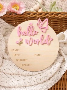 SHEIN 新生儿姓名标签装饰摄影套装 - 彩色 - 查看 6