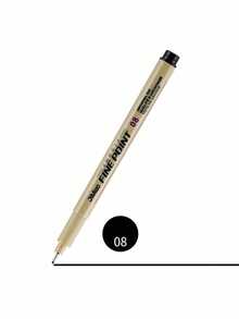 1/12支装尖头颜料笔微米墨水马克笔适用于漫画绘图素描针笔勾线笔素描文具套装美术用品 - 黑色 - 查看 20