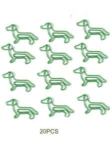 5/10/20pcs Dachshund Shaped Metal Paper Clips, Creative Lovely Animal Shaped Binder Clips, For Bags And Documents Back To School,Back To School,School Supplies