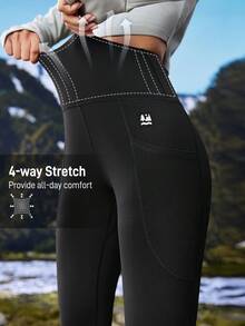 In My Nature Women's Outdoor High-Stretch Soft-Touch Fleece Lined Skinny Pants For Camping, Hiking And Commuting Winter Women Clothes