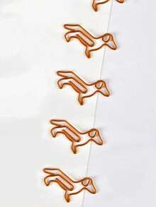 5/10/20pcs Dachshund Shaped Metal Paper Clips, Creative Lovely Animal Shaped Binder Clips, For Bags And Documents Back To School,Back To School,School Supplies