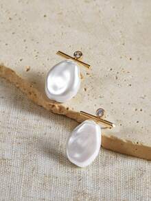 Opalesca Women's Fashionable Versatile Earrings, Suitable For Daily Wear,Holiday,Vacation,Party,Wedding,ElEGANT,PREMIUM,Basics,PEARL,Metallic/Texture,For Mom/Women/Girl/Mother,Fall/Autumn/Winter,Outfits,Old Money,Premium,Pearl,Elegant,Fairycore/Fairy