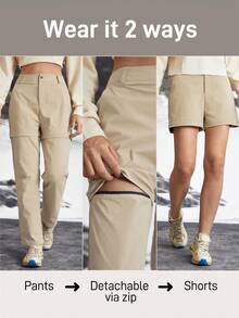 In My Nature 女士户外可拆卸长裤，适合露营、徒步旅行和城市通勤