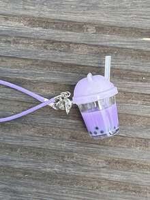 Phụ kiện 17cm: Cốc trà sữa giả ngọc trai, tai mèo, cốc ống hút, túi đeo vai, móc khóa dán màu kem, mặt dây chuyền trang trí cho . - Nhiều màu - Xem 3