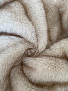 Elenzga Casual Chic Fox Fur Loose Short Faux Fur Jacket For Women, Autumn/Winter - Apricot - View 7