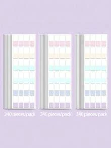 SHEIN 60/120/240 Pieces Of Adhesive Index Tags, Writable And Reusable File Labels, Colorful Page Marker Tags, Suitable For Reading Notes, Books, And Organizing Files,Low Viscosity, Does Not Damage Paper - Multicolor - View 9
