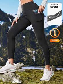 In My Nature Women's Outdoor High-Stretch Soft-Touch Fleece Lined Skinny Pants For Camping, Hiking And Commuting Winter Women Clothes