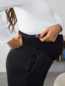 Momance Casual Fashion Drawstring Vertical Striped Straight Leg Sweatpants - Black - View 4