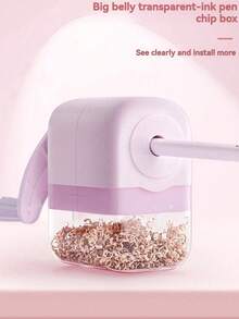 手摇铅笔刀 - 螺旋合金刀片，适用于学校/家庭/艺术家（包括贴纸、人体工程学手柄）