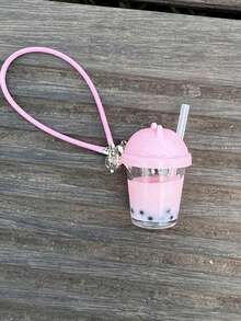 Phụ kiện 17cm: Cốc trà sữa giả ngọc trai, tai mèo, cốc ống hút, túi đeo vai, móc khóa dán màu kem, mặt dây chuyền trang trí cho . - Nhiều màu - Xem 4