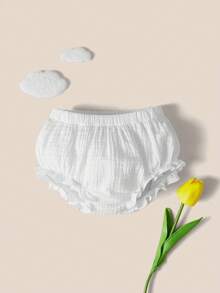 SHEIN 嬰兒女寶寶襬邊短褲