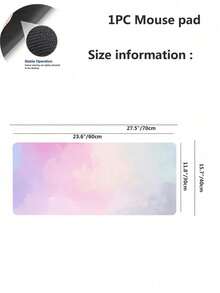 SHEIN 1PC Anti-Slip Gaming & Work Mouse Pad, 2 Sizes Available Back To School - White - View 5