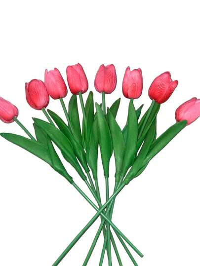 1/3/10/20/30pcs Premium Artificial Flowers, Real Touch Tulips Bouquet, Artificial Flowers For Wedding Room Home Hotel Party Event Valentine's Day New Years Gifts