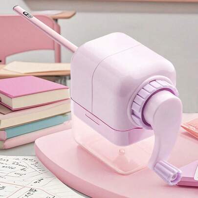 手摇铅笔刀 - 螺旋合金刀片，适用于学校/家庭/艺术家（包括贴纸、人体工程学手柄）